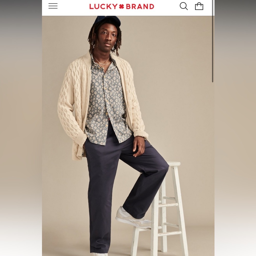 NWT Lucky Brand Men's Dark Blue Chinos